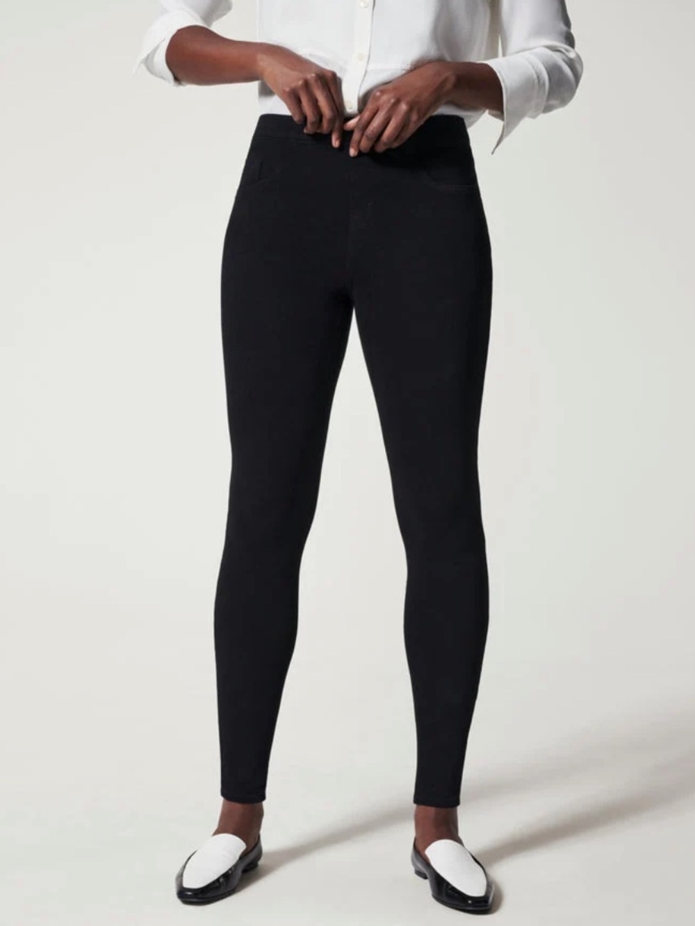 SPANX Jean-ish Ankle Leggings Black Core Shaping Technology Women’s Size Medium